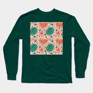 Yummy Watermelon Pattern Long Sleeve T-Shirt